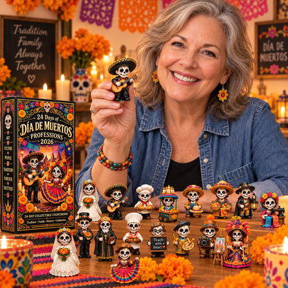 24 Días de Día de Muertos: Calendario Coleccionable de Profesiones