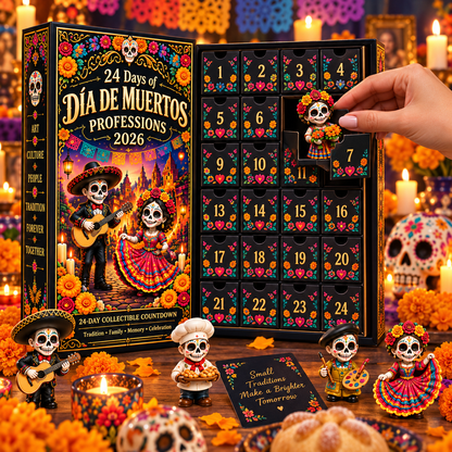 24 Días de Día de Muertos: Calendario Coleccionable de Profesiones