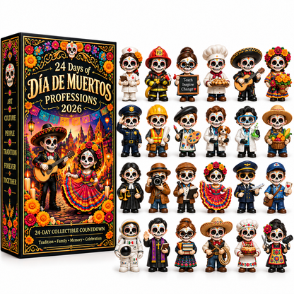 24 Días de Día de Muertos: Calendario Coleccionable de Profesiones