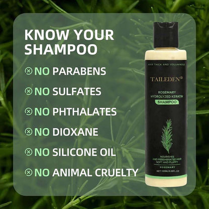 (🔥LAST 3 HOURS SALE - 70% OFF)🌱 TAILEDEN™ Organic Rosemary Hair Growth Shampoo