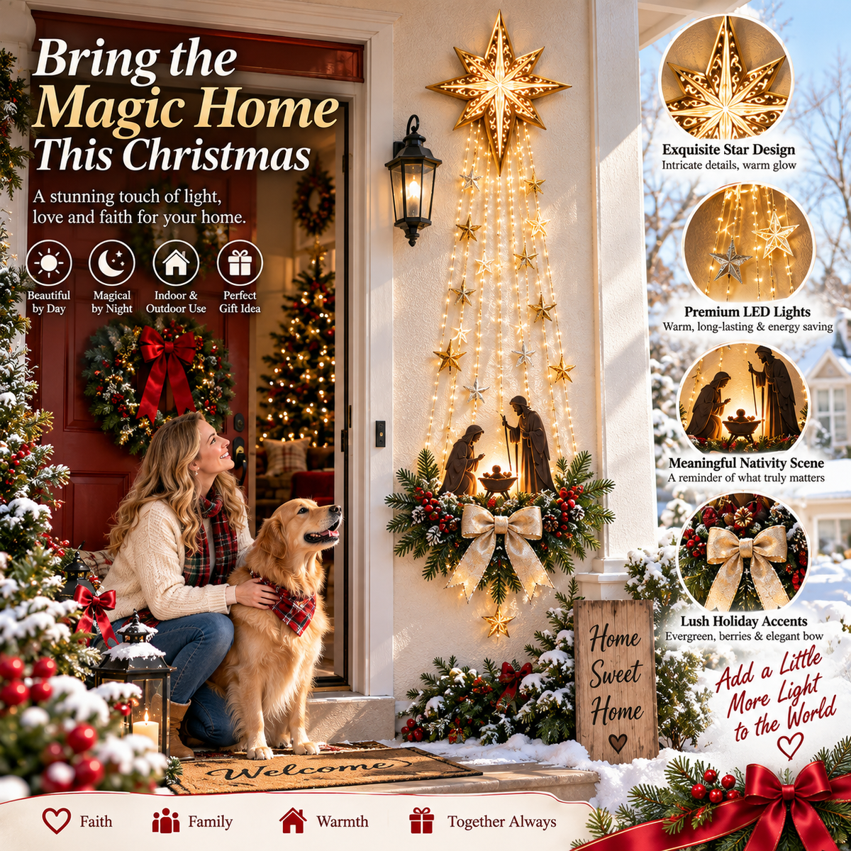 ✨Last Day 90% OFF✨ Lighted Nativity Wall Decor