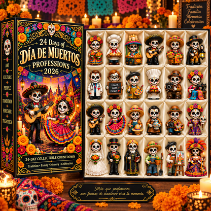 24 Días de Día de Muertos: Calendario Coleccionable de Profesiones